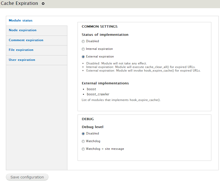Cache expiration Cache expiration