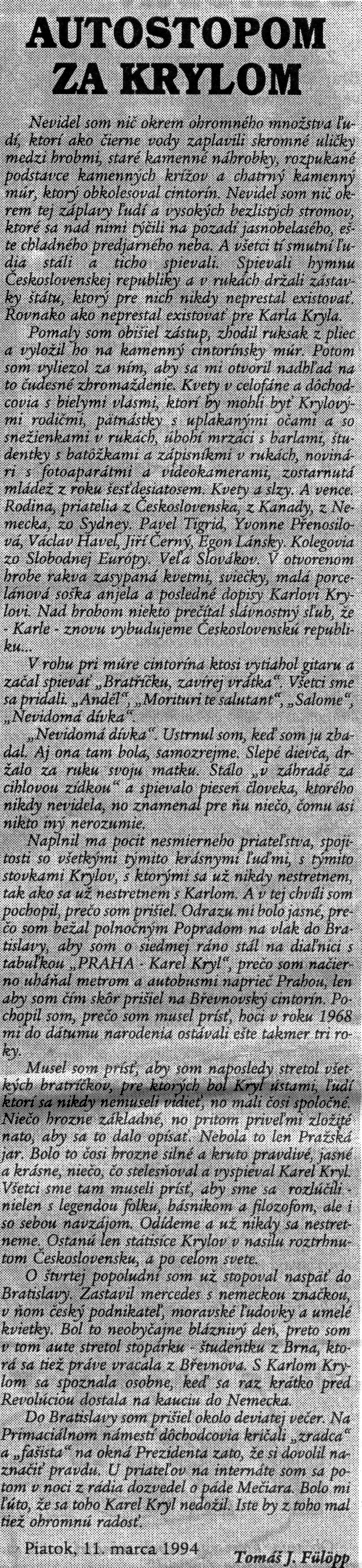 Autostopom za Krylom, Domino efekt, č. 11, 19940318, str. 9