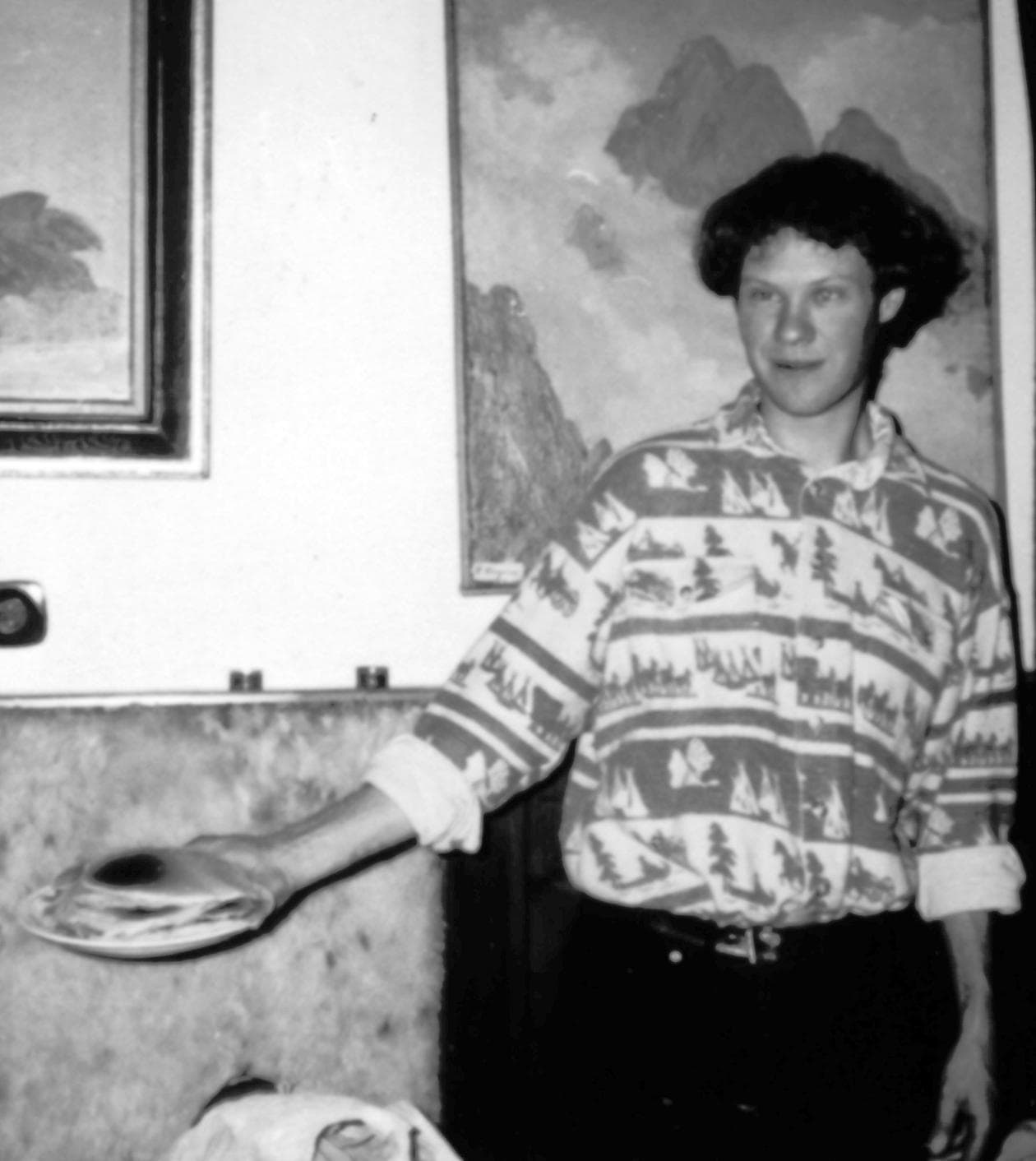 The inventor with a plate of BPs The inventor with a plate of BPs