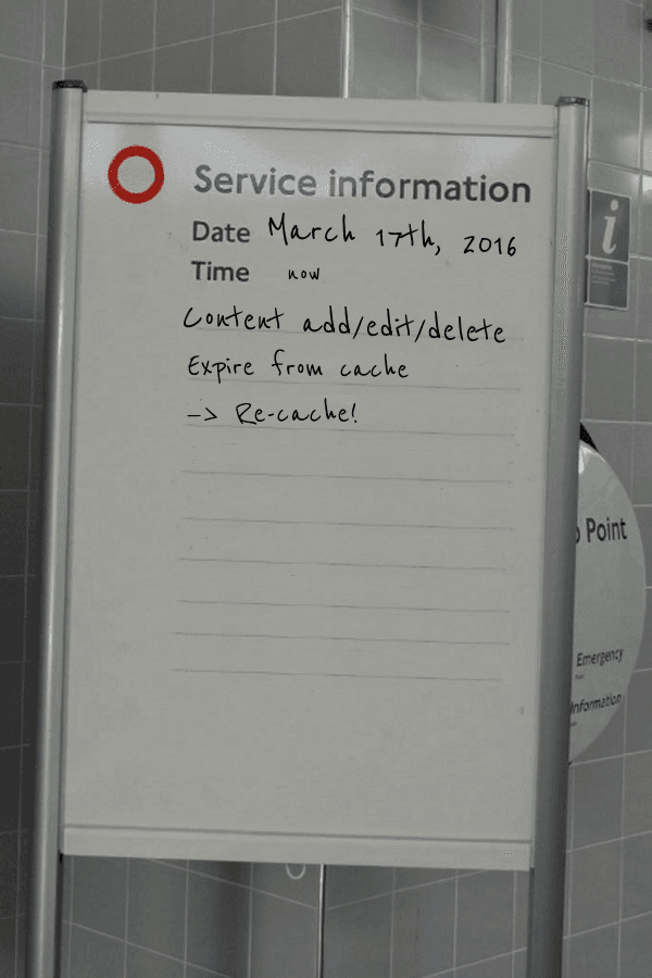 Edit, expire, re-cache! (tubesign.uk) Edit, expire, re-cache! (tubesign.uk)
